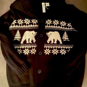 Janie and Jack shawl neck cardigan sweater black